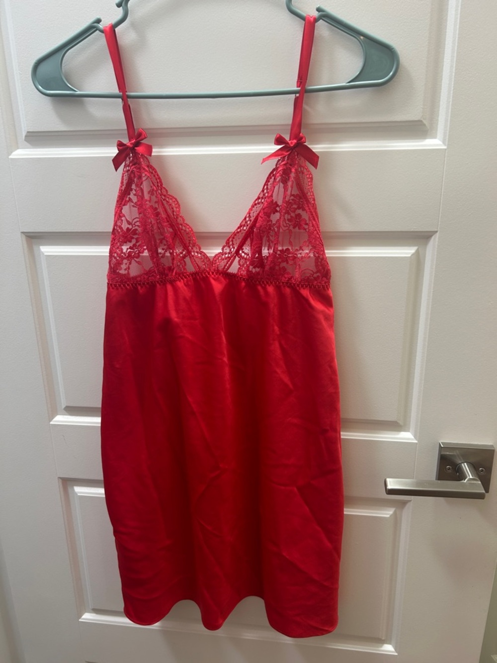 Victoria's Secret Red Lace & Satin Chemise